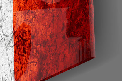 Flag of Peru Rustic Stone Glass Wall Art