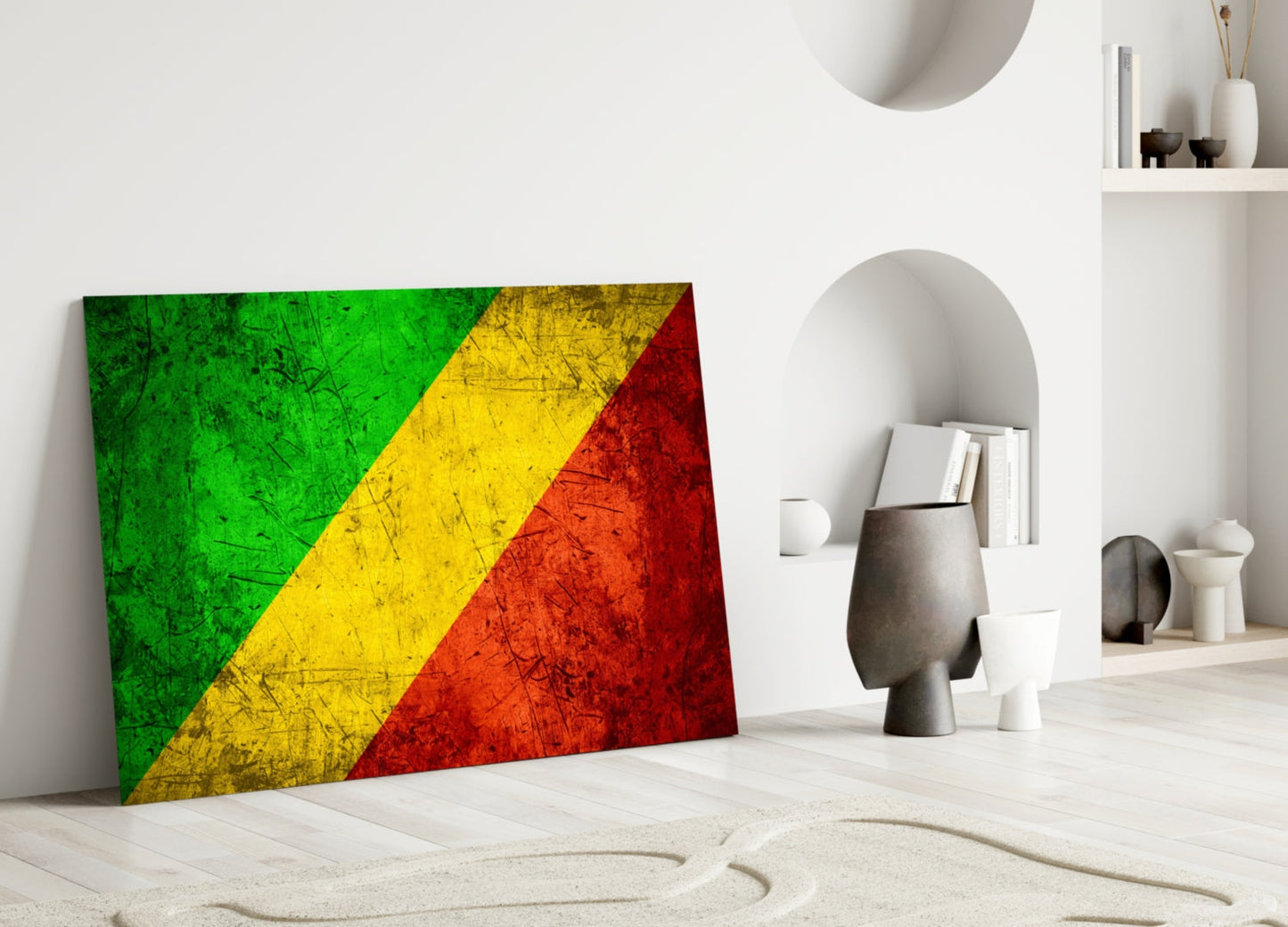Congo Flag Glass Wall Art