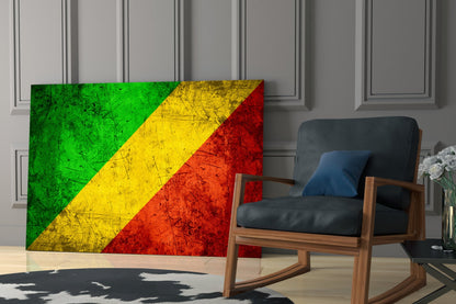 Congo Flag Glass Wall Art