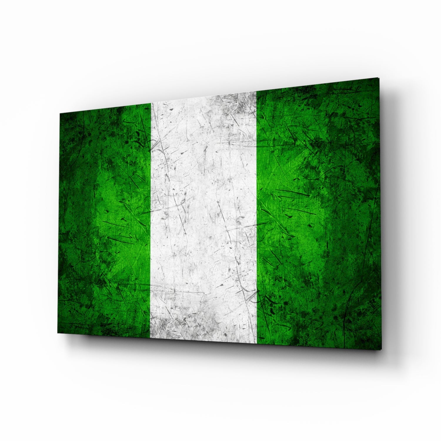 Nigeria flag glass wall art print