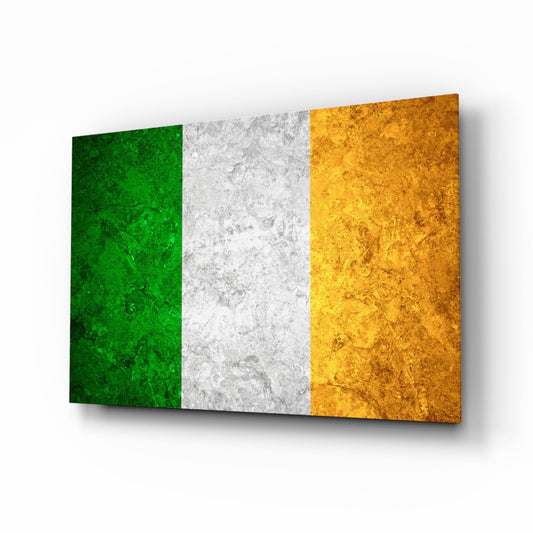 Flag of Ireland glass wall art