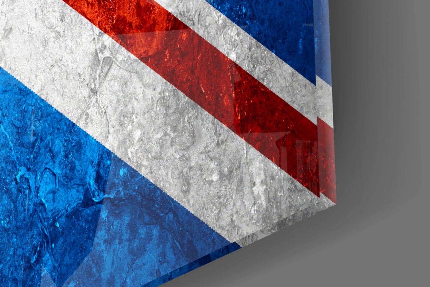 Flag of United Kingdom Rustic Stone Glass Wall Art