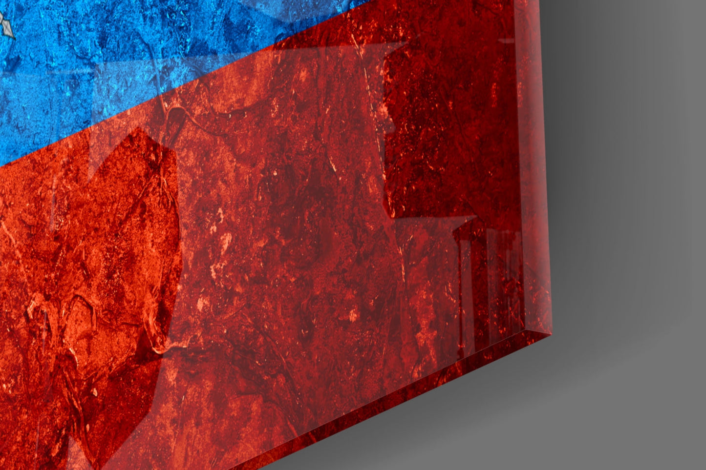 Flag of Ecuador Rustic Stone Glass Wall Art