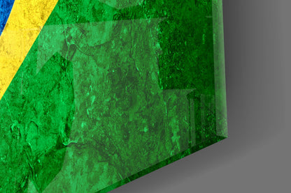 Flag of Brazil Glass Wall Art