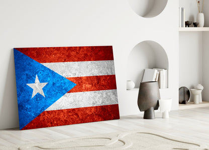 Puerto Rico Flag Glass Wall Art