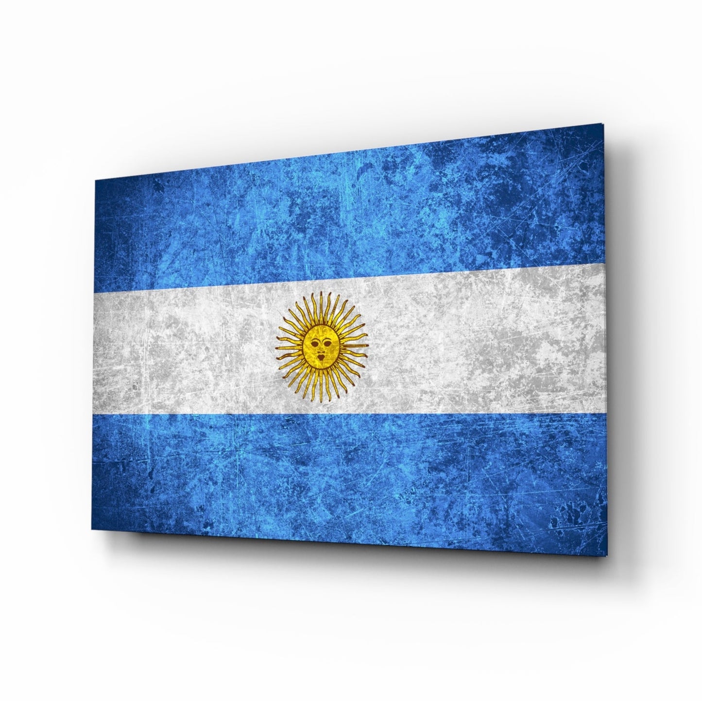 Argentina flag Sun of May glass wall art print
