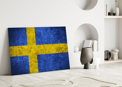 Flag of Sweden Glass Wall Art