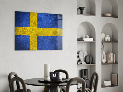 Flag of Sweden Glass Wall Art