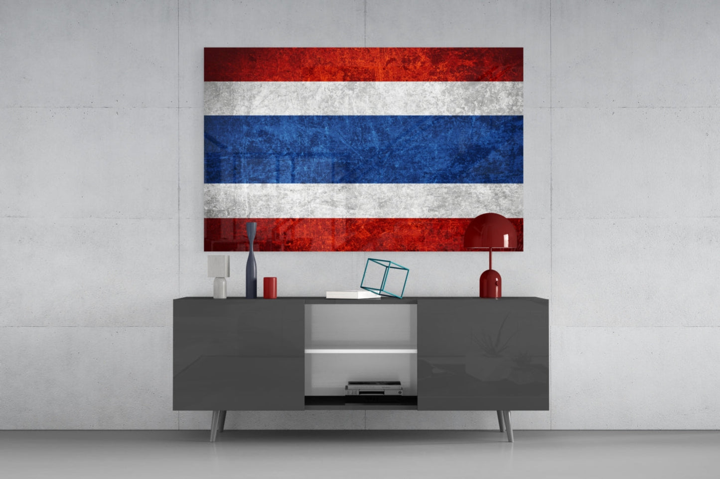 Flag of Thailand Glass Wall Art