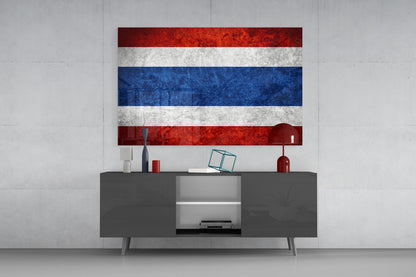 Flag of Thailand Glass Wall Art