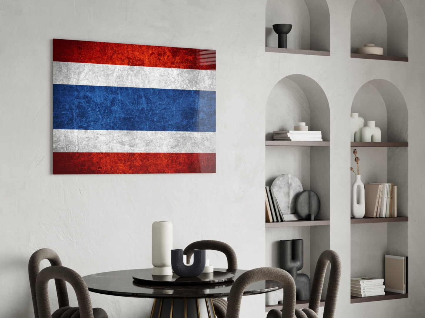 Flag of Thailand Glass Wall Art