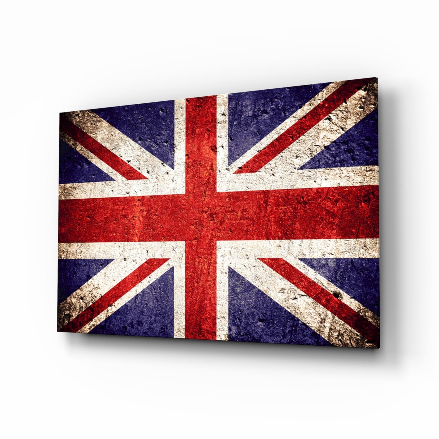 Union Jack United Kingdom flag glass wall art print