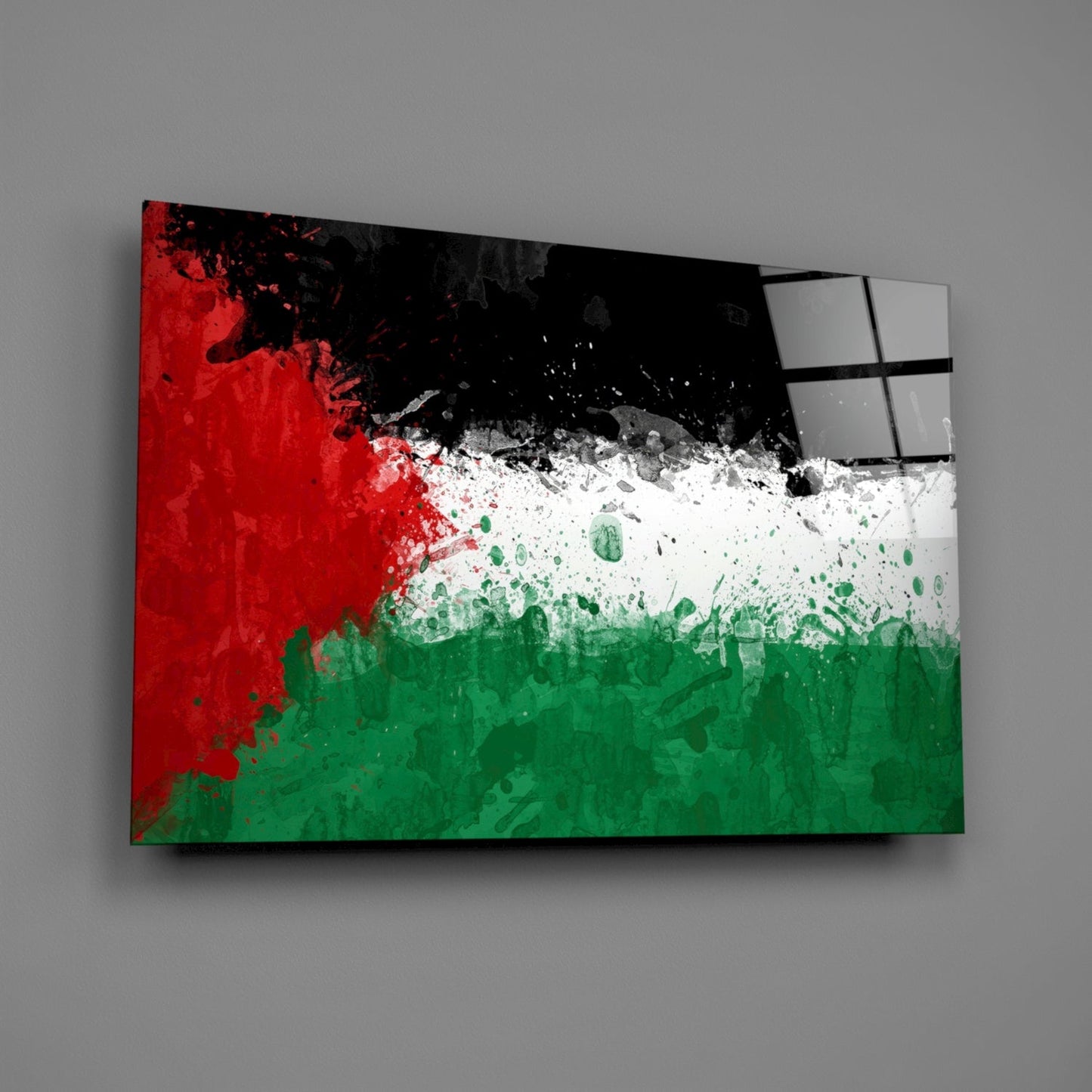 Palestinian Flag Glass Wall Art