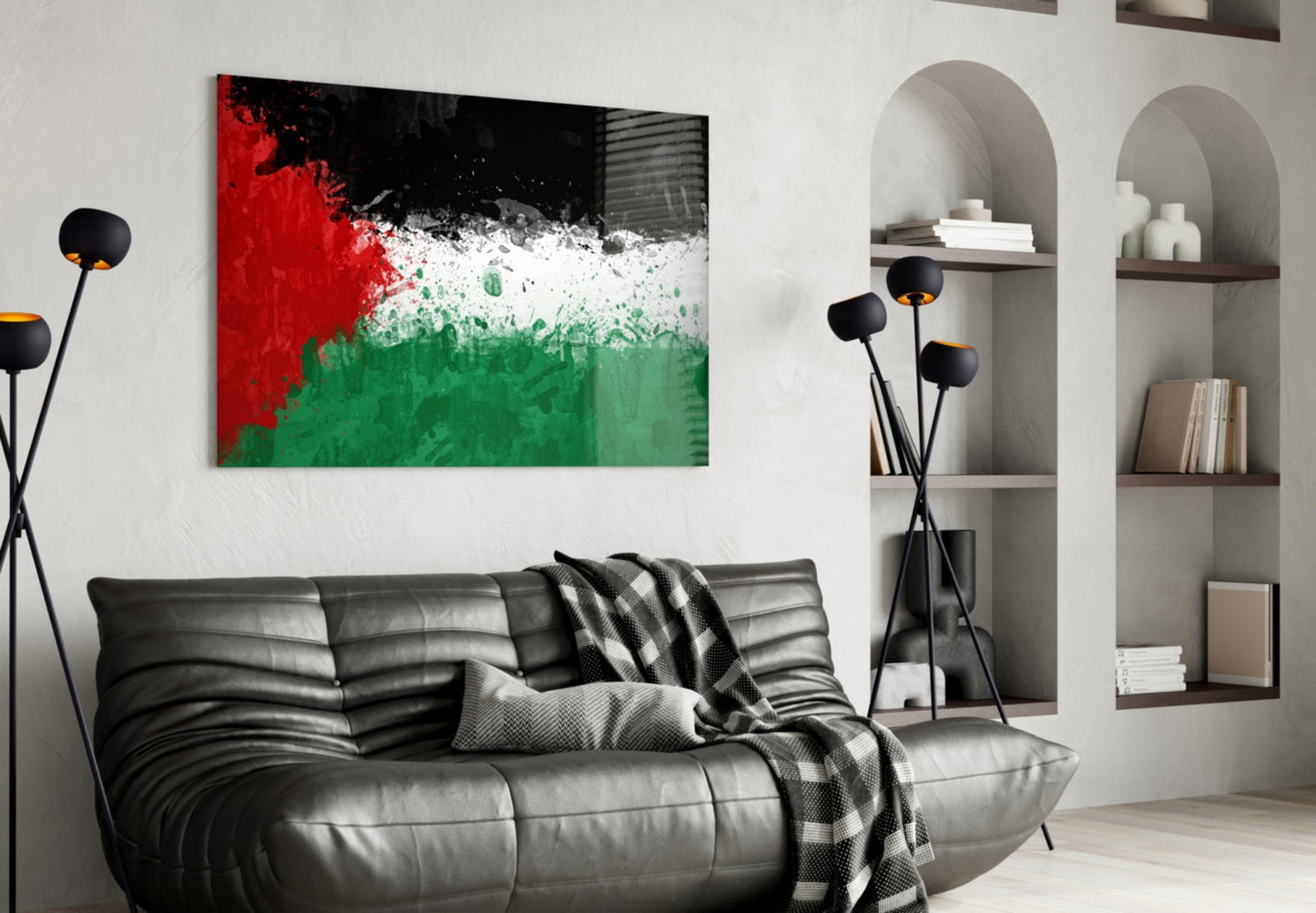 Palestinian Flag Glass Wall Art
