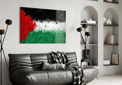 Palestinian Flag Glass Wall Art