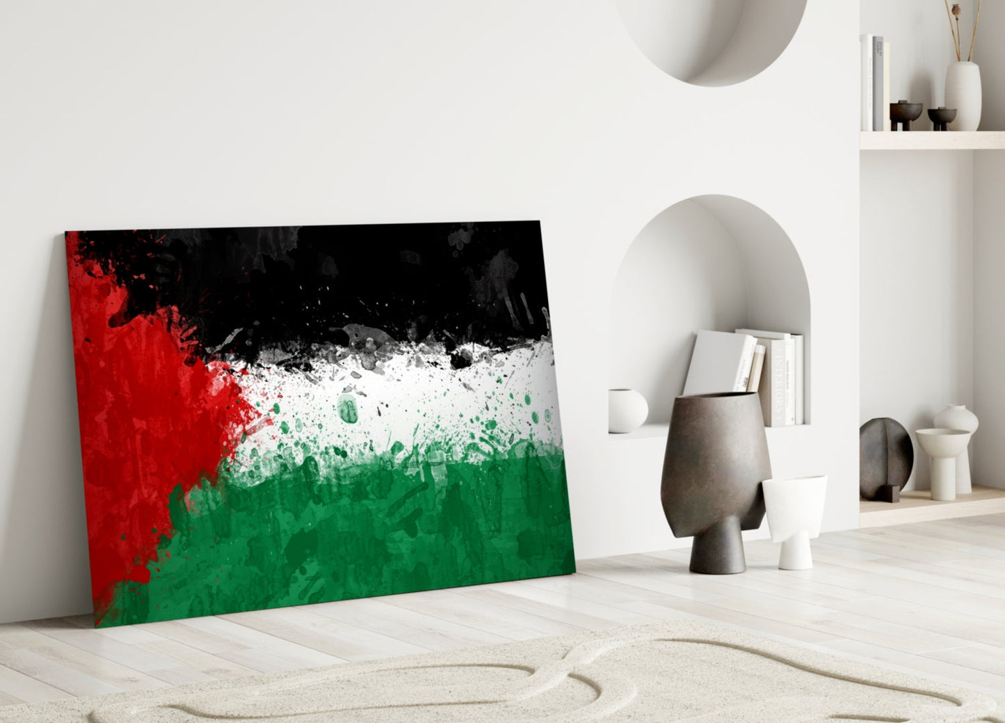 Palestinian Flag Glass Wall Art