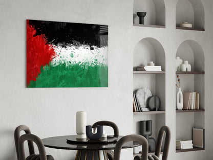 Palestinian Flag Glass Wall Art
