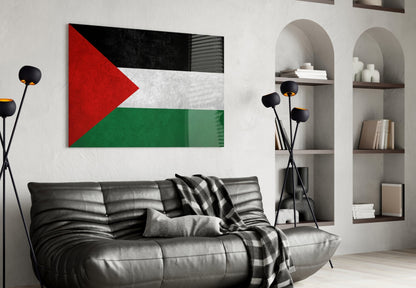 Flag of Palestine Glass Wall Art
