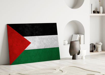 Flag of Palestine Glass Wall Art