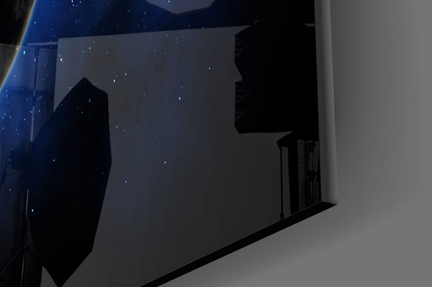 Earth From Space Glass Wall Art