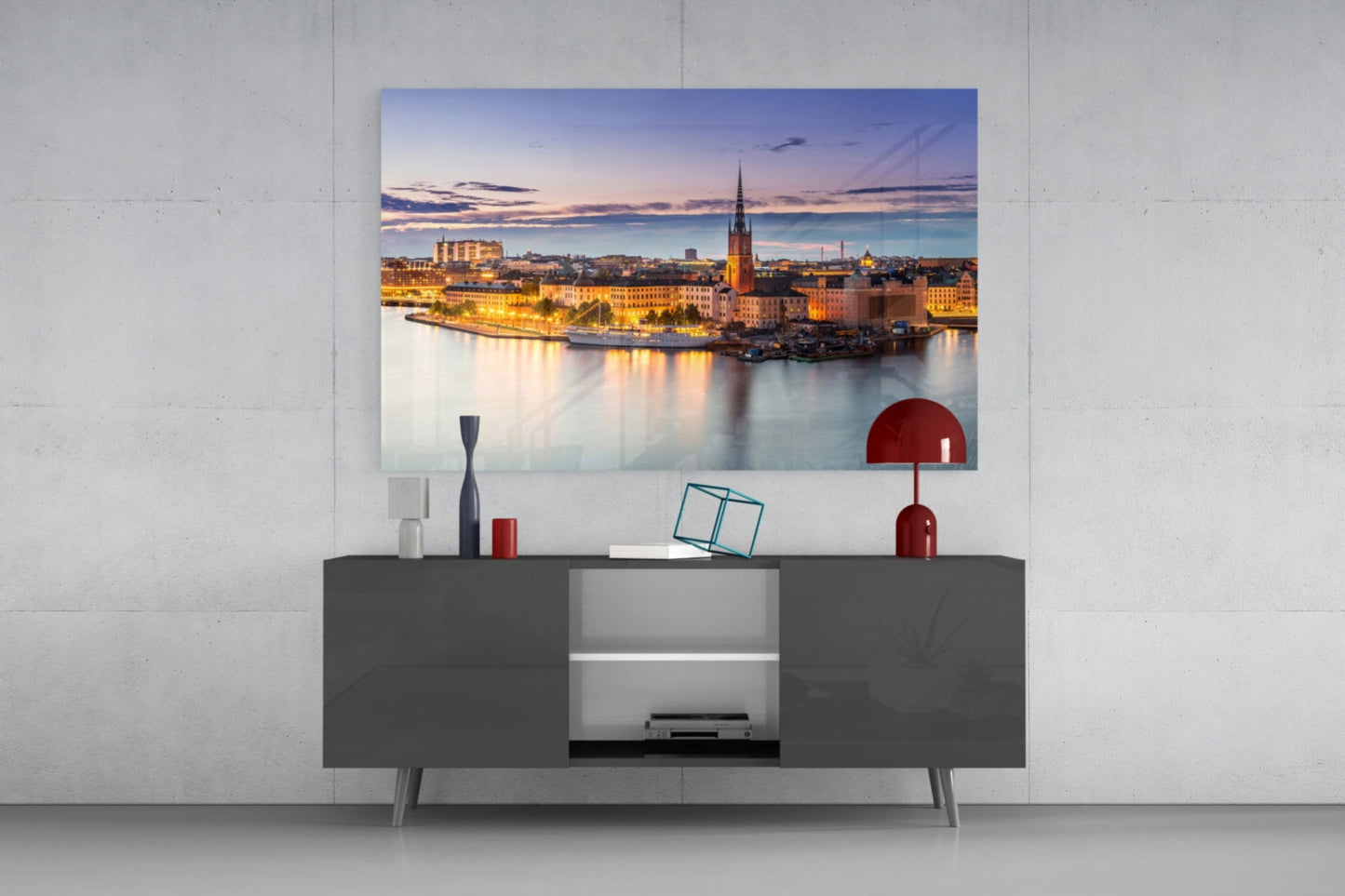 Stockholm Twilight Glass Wall Art