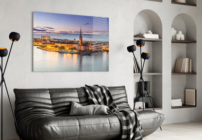 Stockholm Twilight Glass Wall Art
