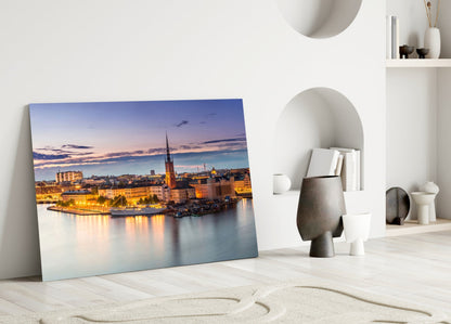 Stockholm Twilight Glass Wall Art