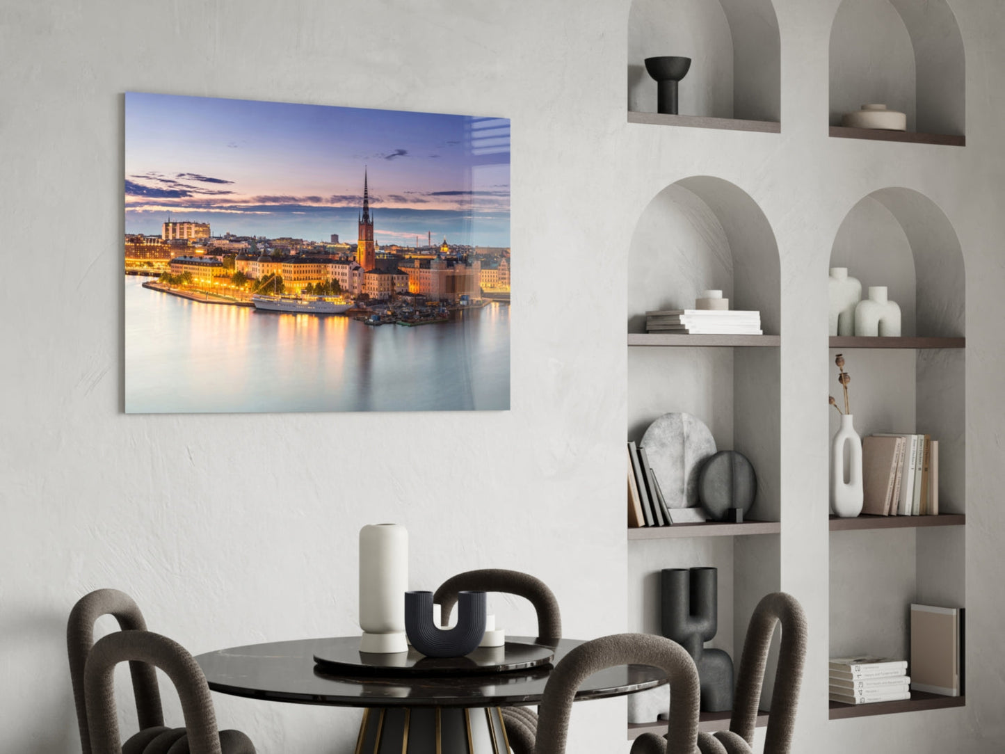 Stockholm Twilight Glass Wall Art