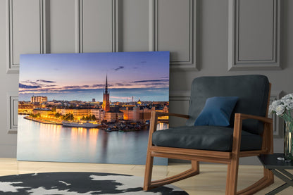 Stockholm Twilight Glass Wall Art