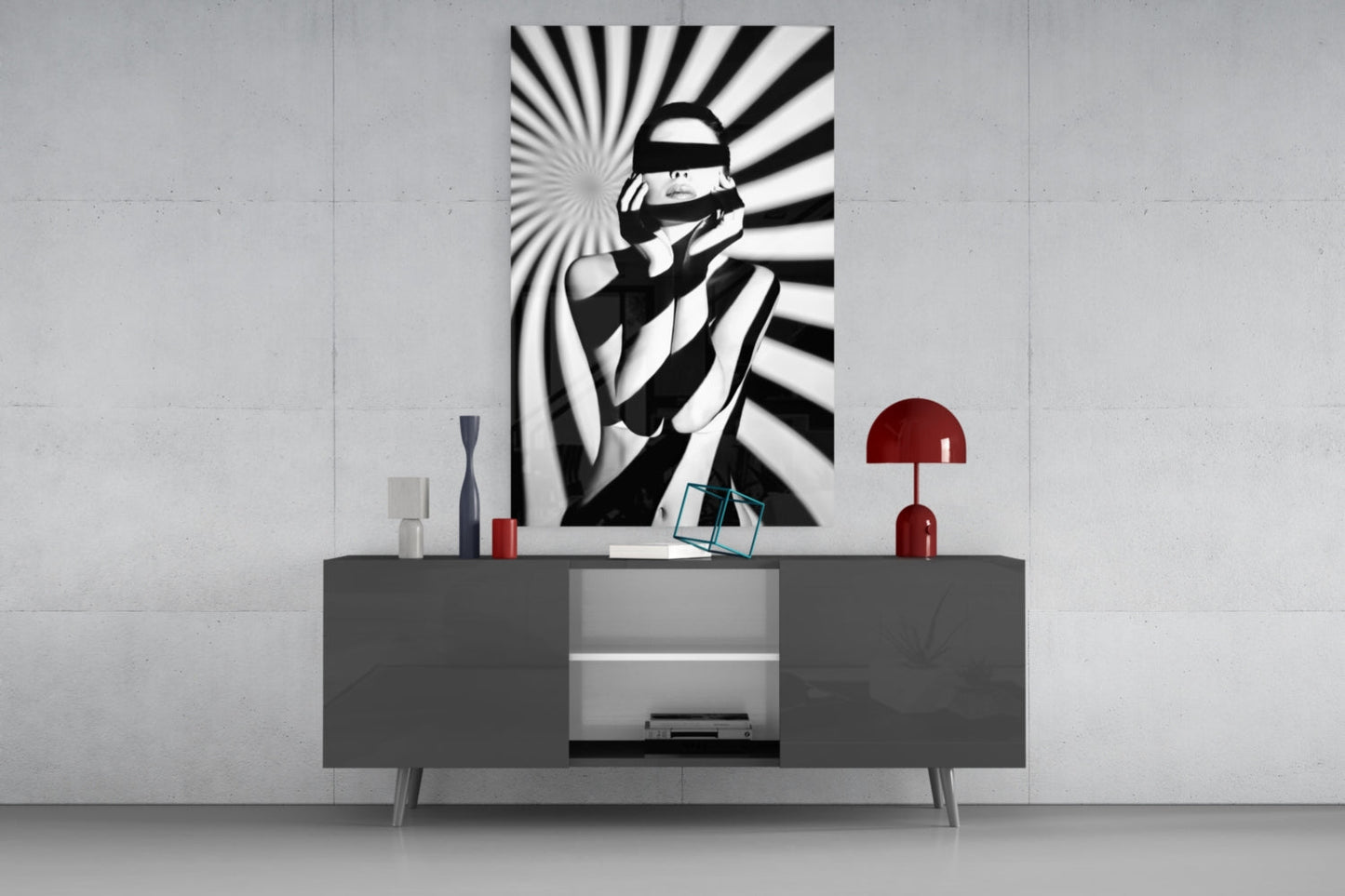 Censored Portrait Glass Wall Art