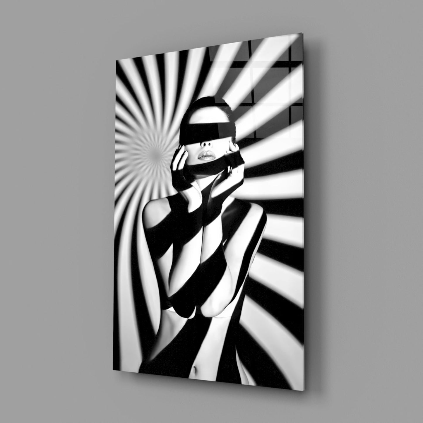 Censored Portrait Glass Wall Art