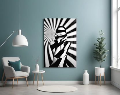 Censored Portrait Glass Wall Art