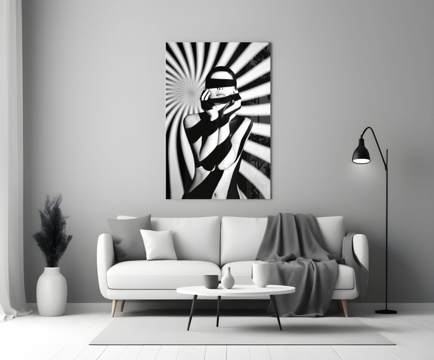 Censored Portrait Glass Wall Art