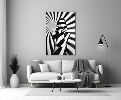 Censored Portrait Glass Wall Art