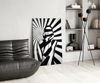 Censored Portrait Glass Wall Art