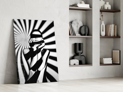 Censored Portrait Glass Wall Art
