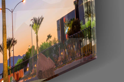 Vegas Sign Glass Wall Art