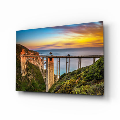 Bixby Creek Bridge glass wall art tempered glass print