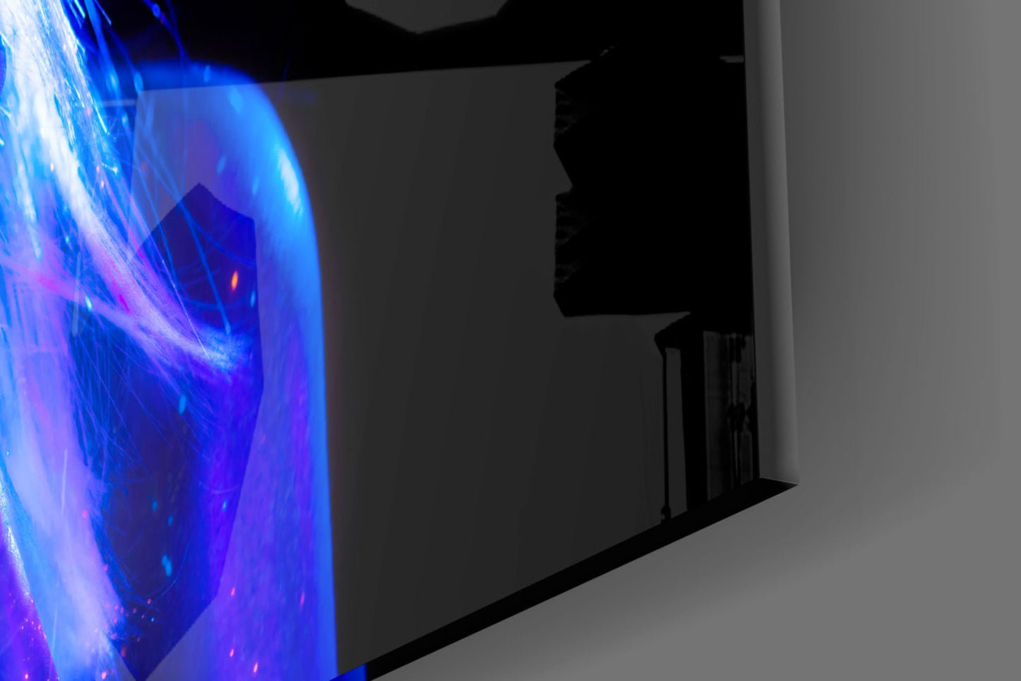 Woman In Violet Rave Glass Wall Art