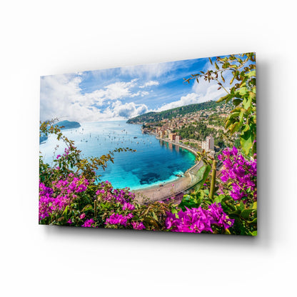 Nice France Riviera glass wall art