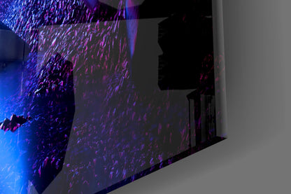 Synthwave Dreamscape Glass Wall Art