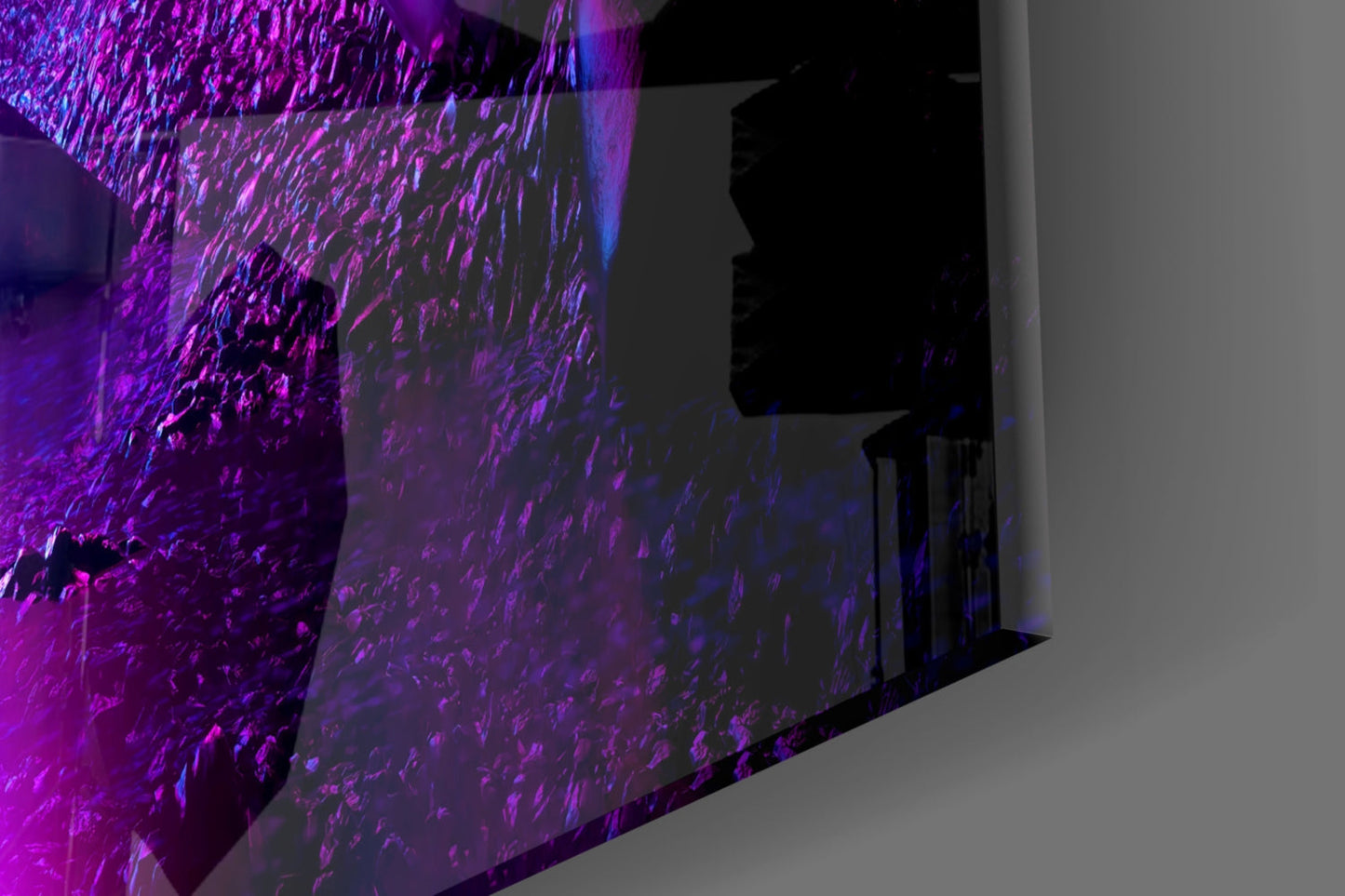 Neon Triangle Dreamscape Glass Wall Art
