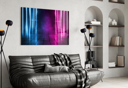 Neon Stage Corridor Glass Wall Art