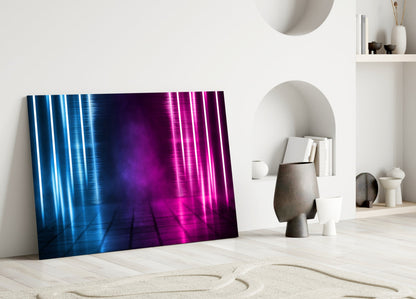 Neon Stage Corridor Glass Wall Art