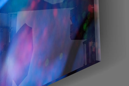 Woman In Blacklight Glass Wall Art