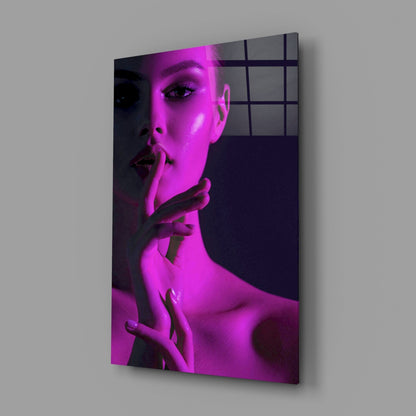 Woman In Magenta Glass Wall Art