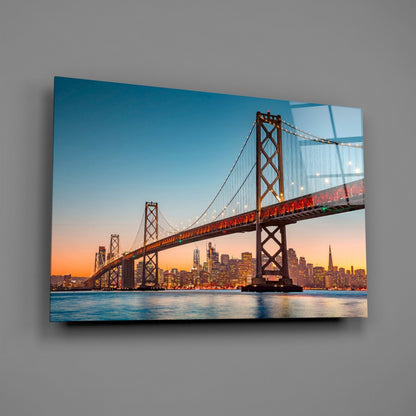 San Francisco Bay Bridge Glass Wall Art