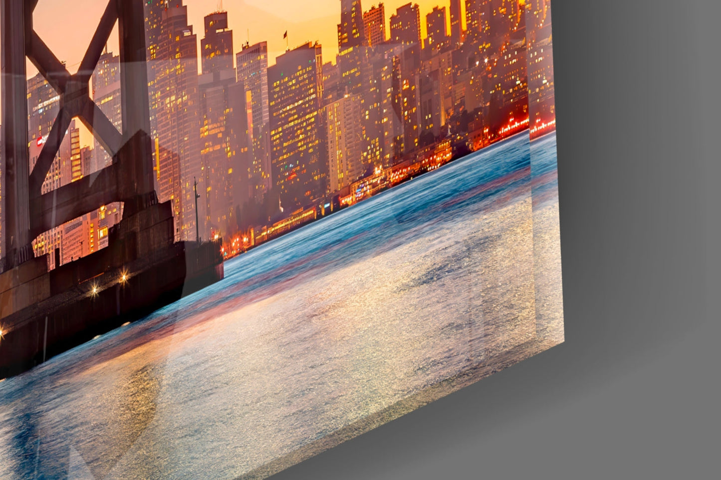 San Francisco Bay Bridge Glass Wall Art