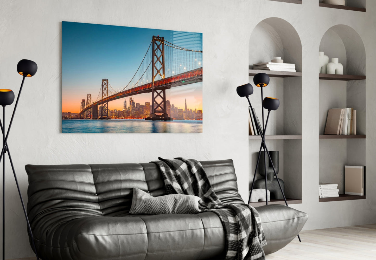 San Francisco Bay Bridge Glass Wall Art