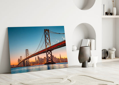 San Francisco Bay Bridge Glass Wall Art